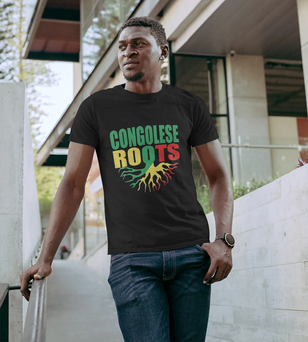 1sttheworld T-Shirt - Congolese Roots T-Shirt Black A35