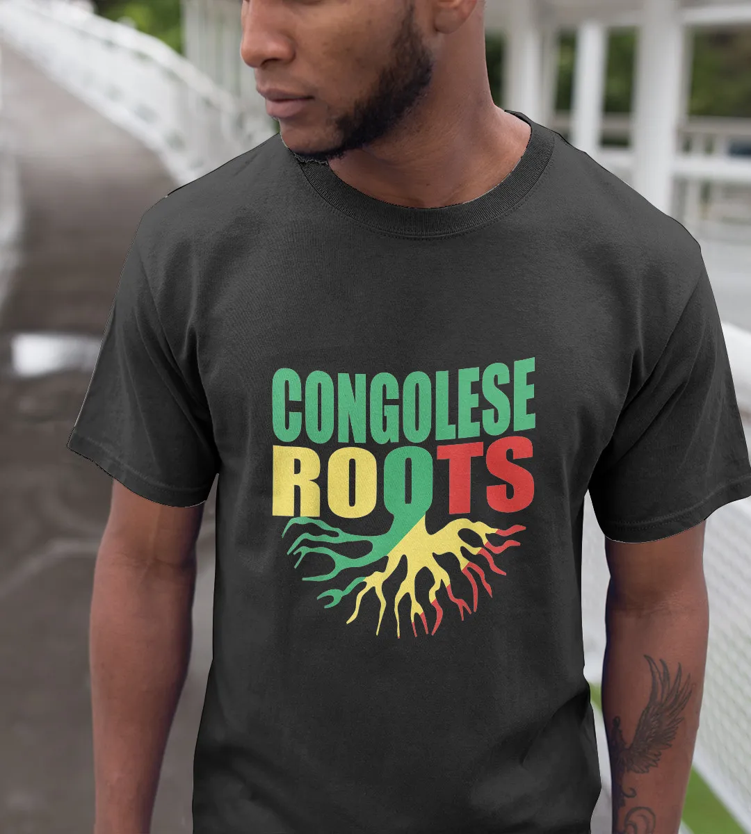 1sttheworld T-Shirt - Congolese Roots T-Shirt Black A35