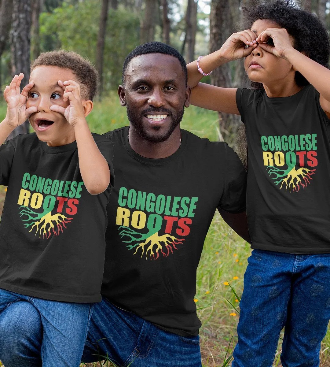 1sttheworld T-Shirt - Congolese Roots T-Shirt Black A35