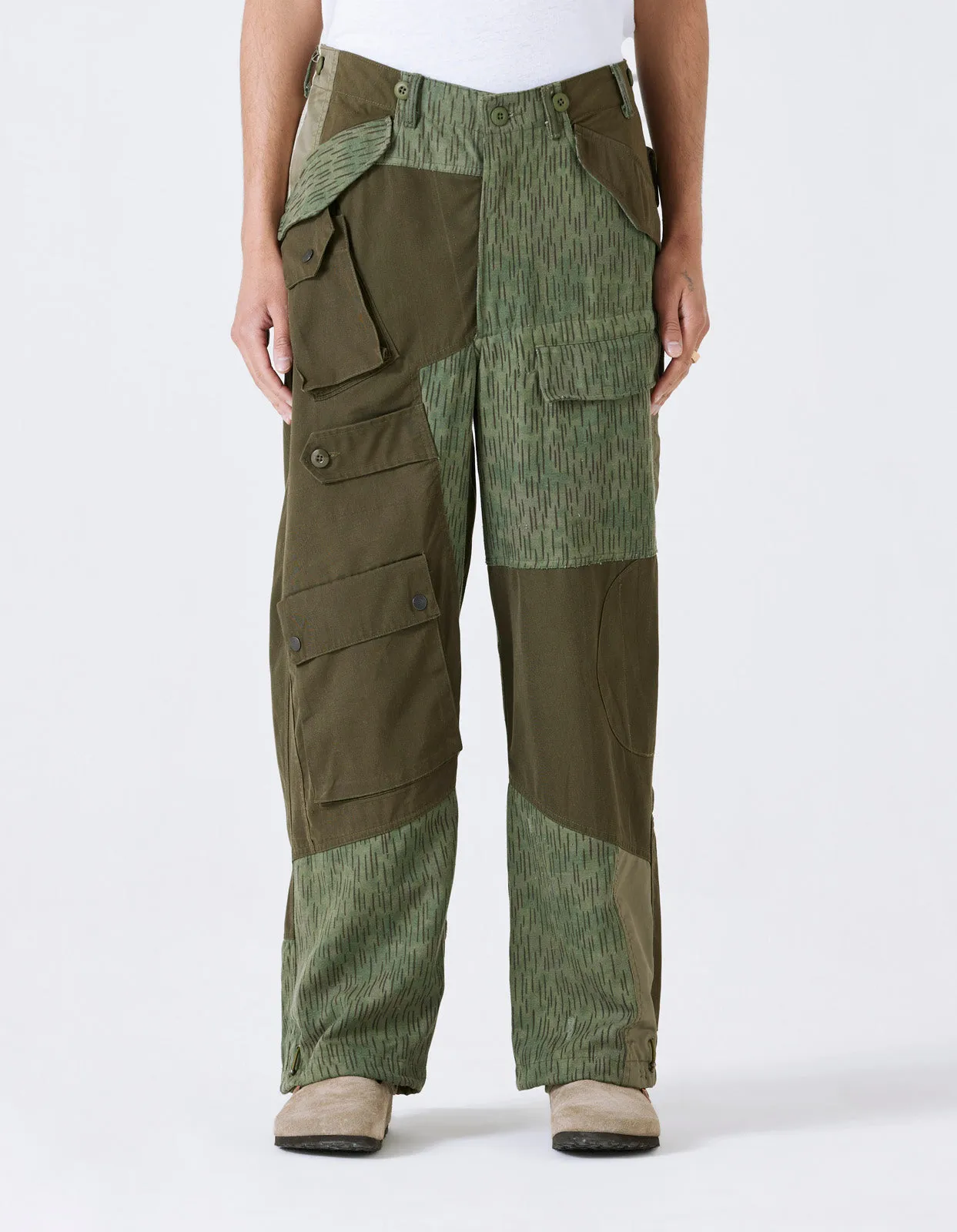 4277 Upcycled M65 Loose Cargo Pants Olive