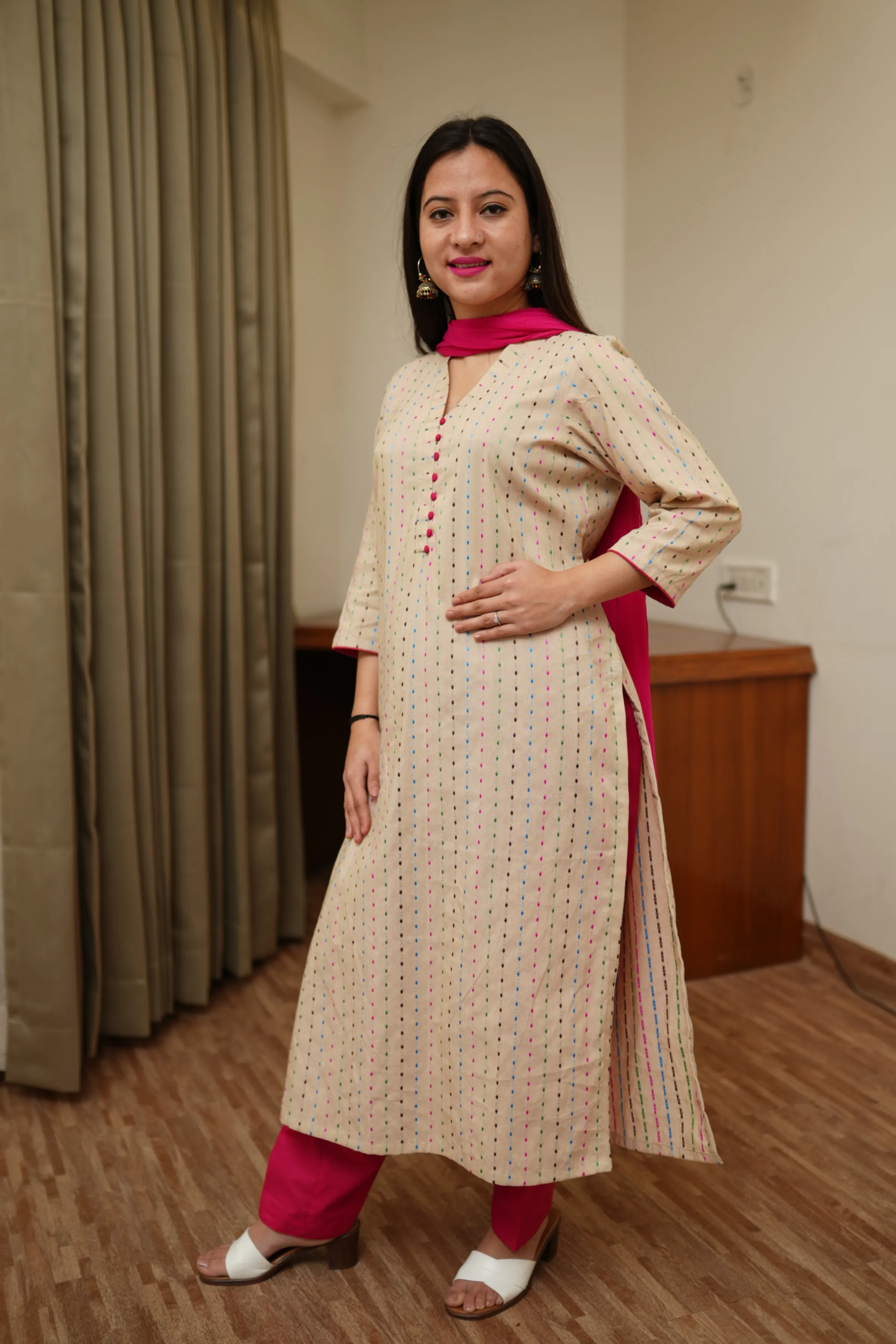 Almond Weaves Kurta Set