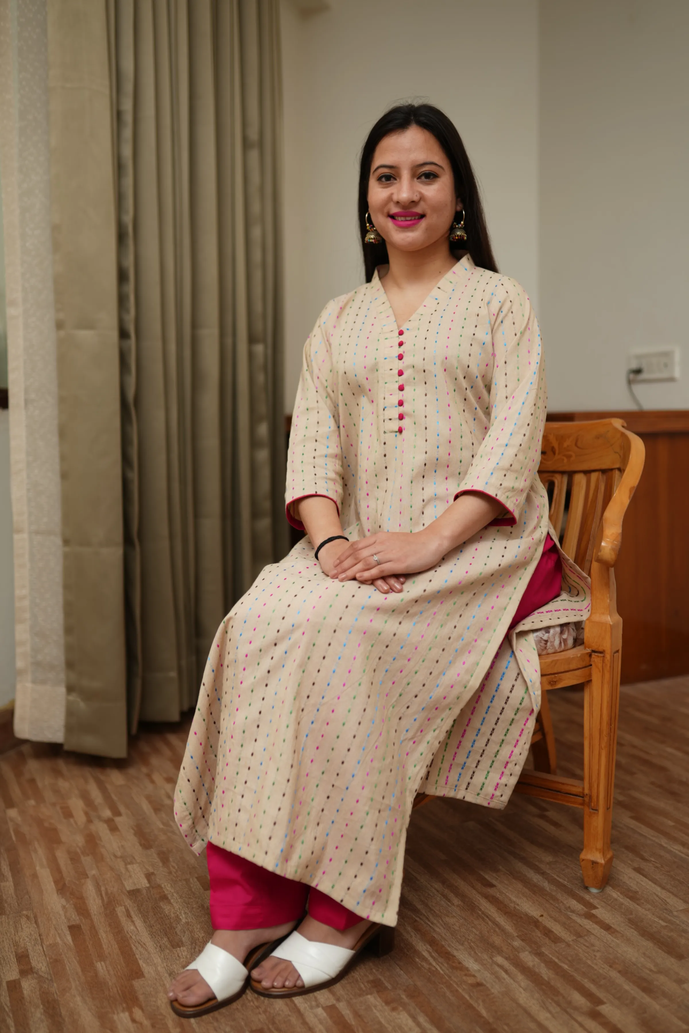 Almond Weaves Kurta Set