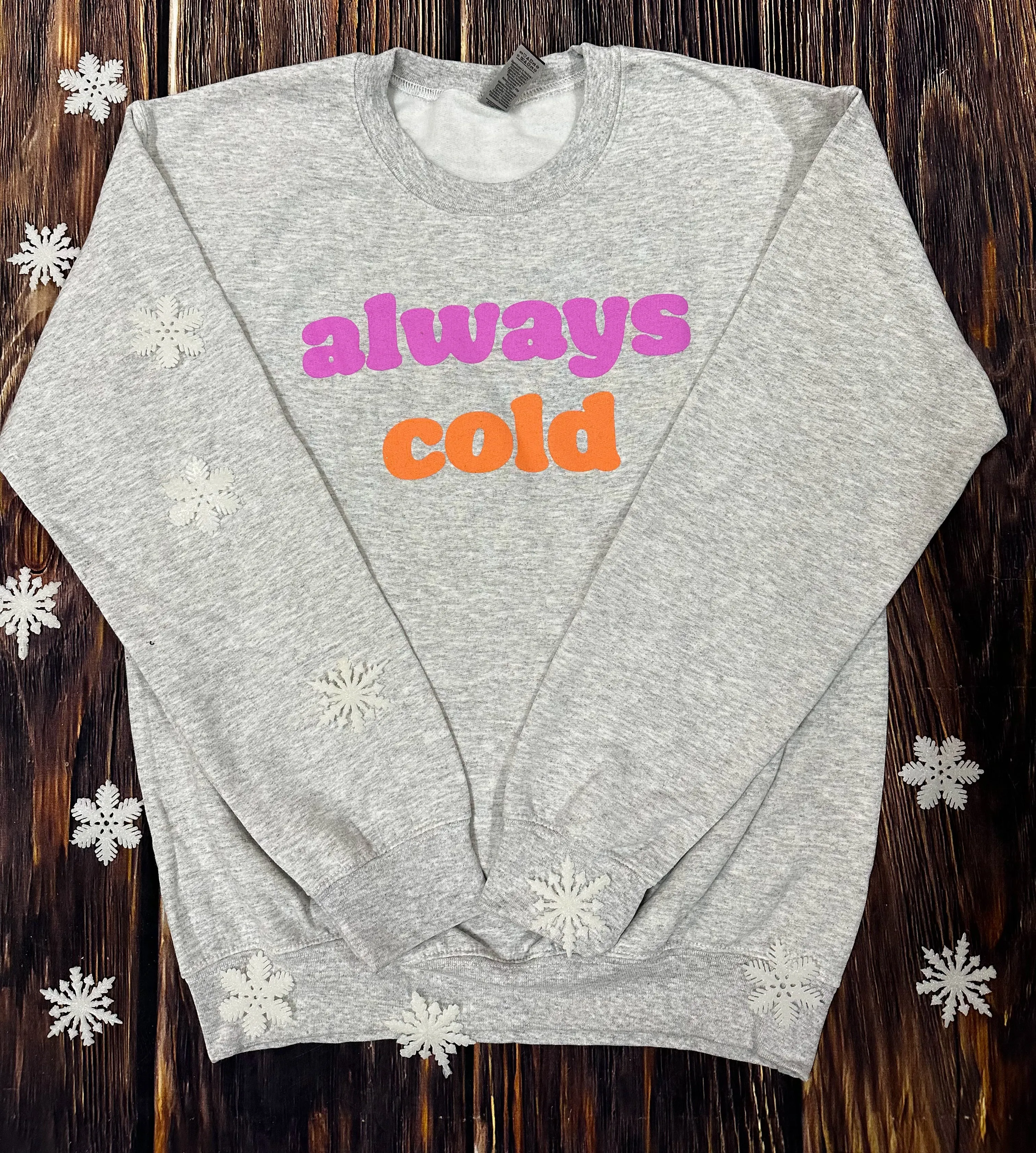 {ALWAYS COLD} Cute   Sweet Ash Gray Sweatshirt