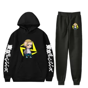 Anime Tokyo Revengers Cosplay Plus Size Hoodie and Sweatpants Set