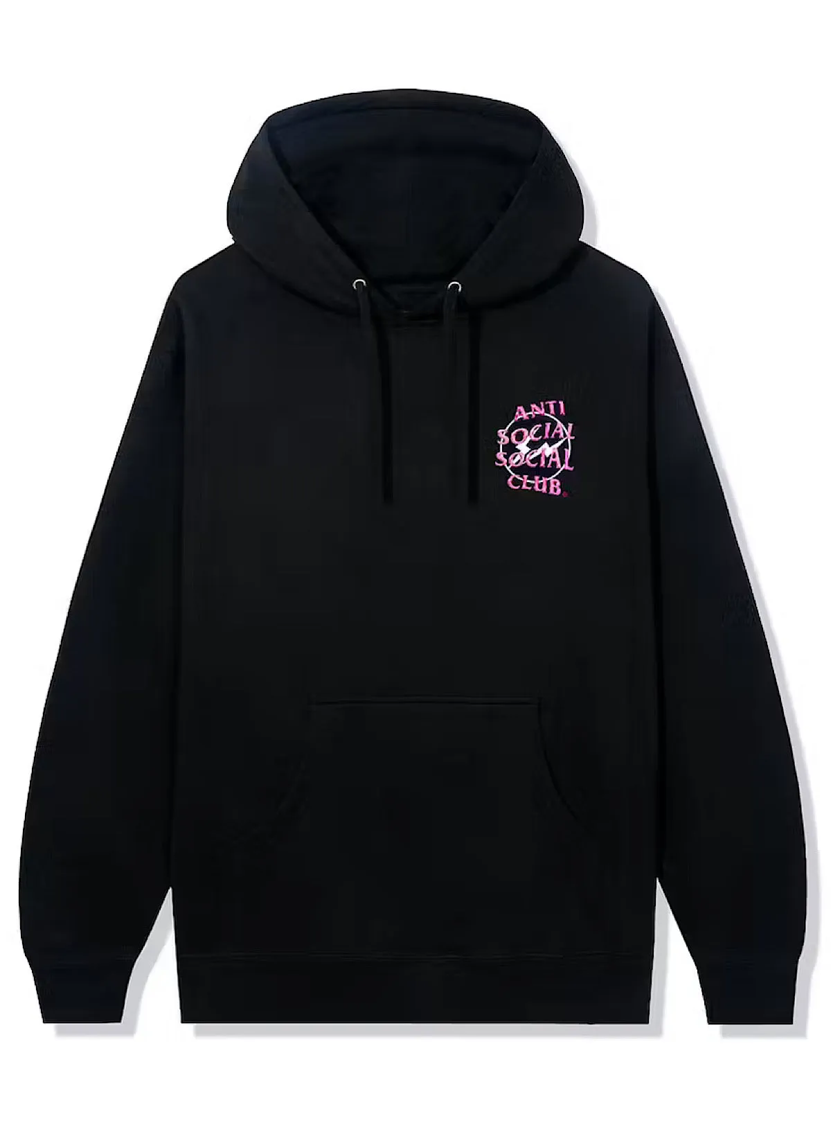 Anti Social Social Club Hoodie - Precious Petals - Black And Pink