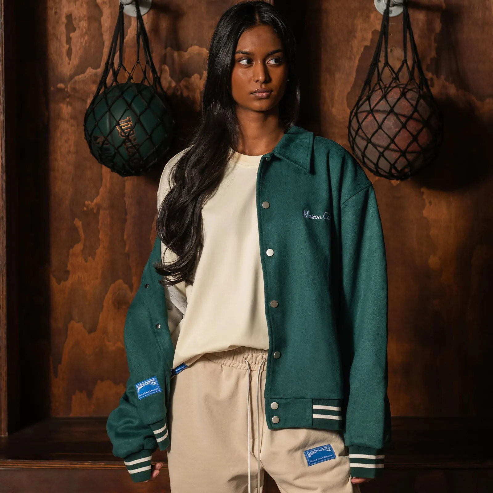 Baseball Canvas Jacket - Green