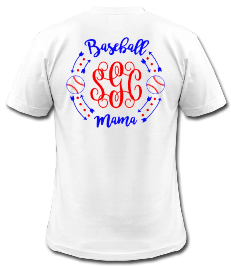 Baseball Mama Monogram Tee