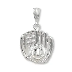 Better Jewelry .925 Sterling Silver Baseball Glove Pendant