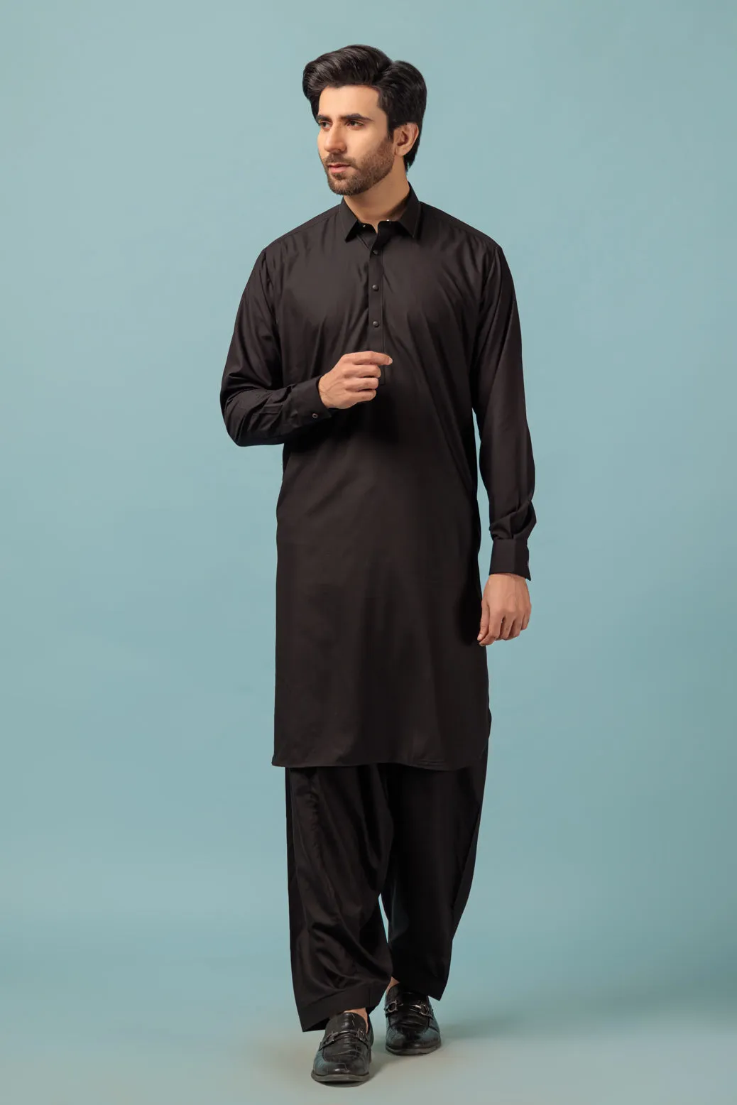 BLACK-BLENDED-SHALWAR SUIT - (GSSB23-024)