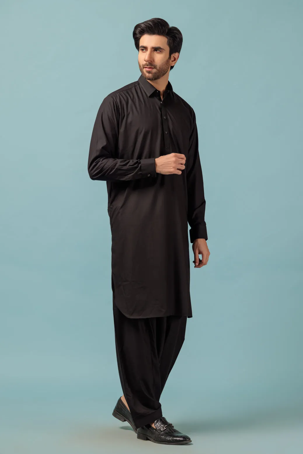 BLACK-BLENDED-SHALWAR SUIT - (GSSB23-024)