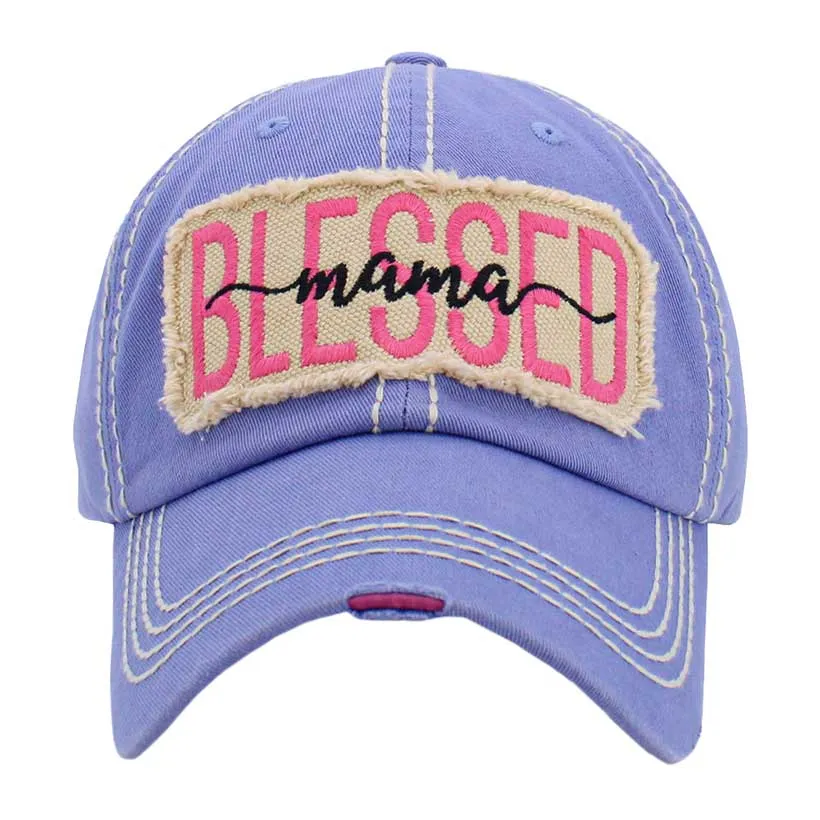 Blessed Mama Message Vintage Baseball Cap