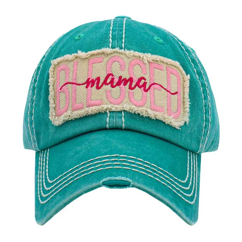 Blessed Mama Message Vintage Baseball Cap