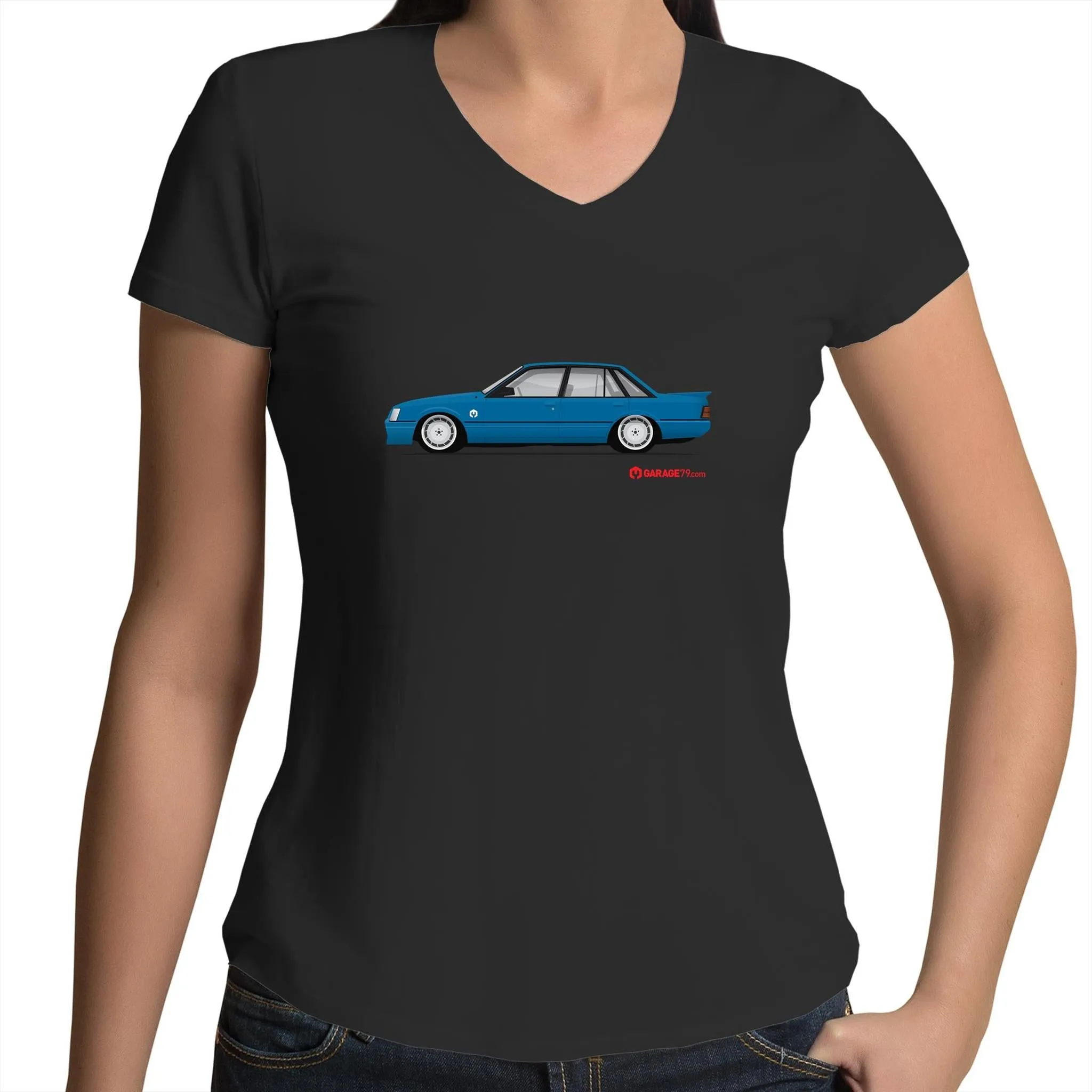 Blue Meanie Womens V-Neck T-Shirt