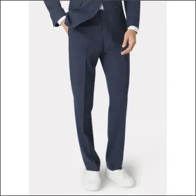 Brook Taverner Tailored Fit Navy Linen Mix Suit Trouser<><>