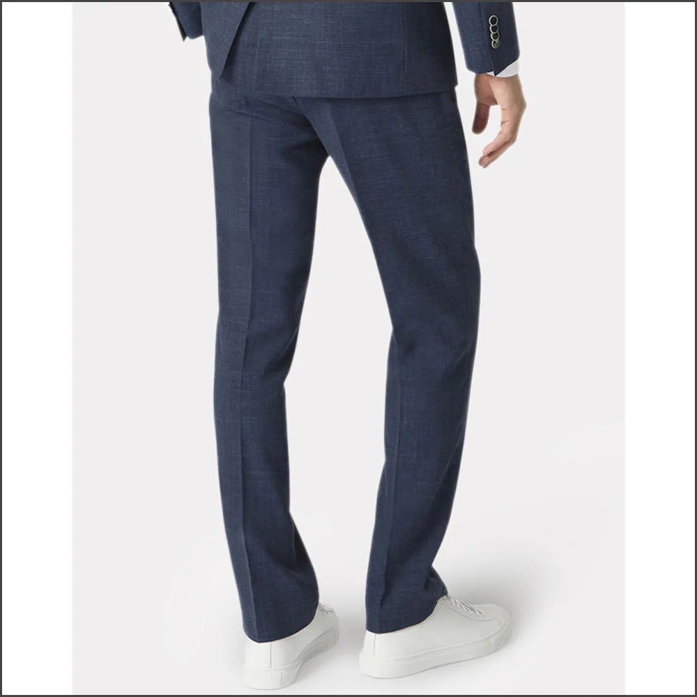 Brook Taverner Tailored Fit Navy Linen Mix Suit Trouser<><>