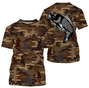 Camouflage de Pêche, Pêche de la Carpe, Cadeau Original Pêcheur, Tee shirt All-Over, T-Shirt Anti-UV - CTS19052231