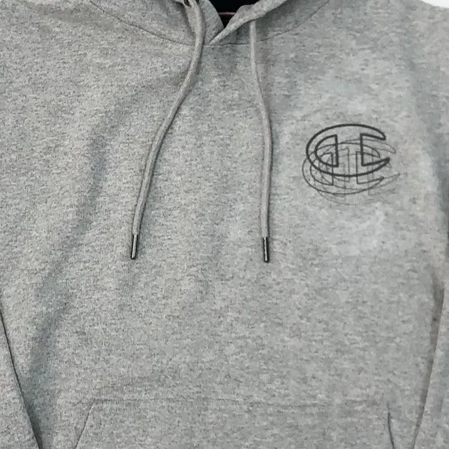 CHAMPION Powerblend Fleece Hoodie Logo - Grey