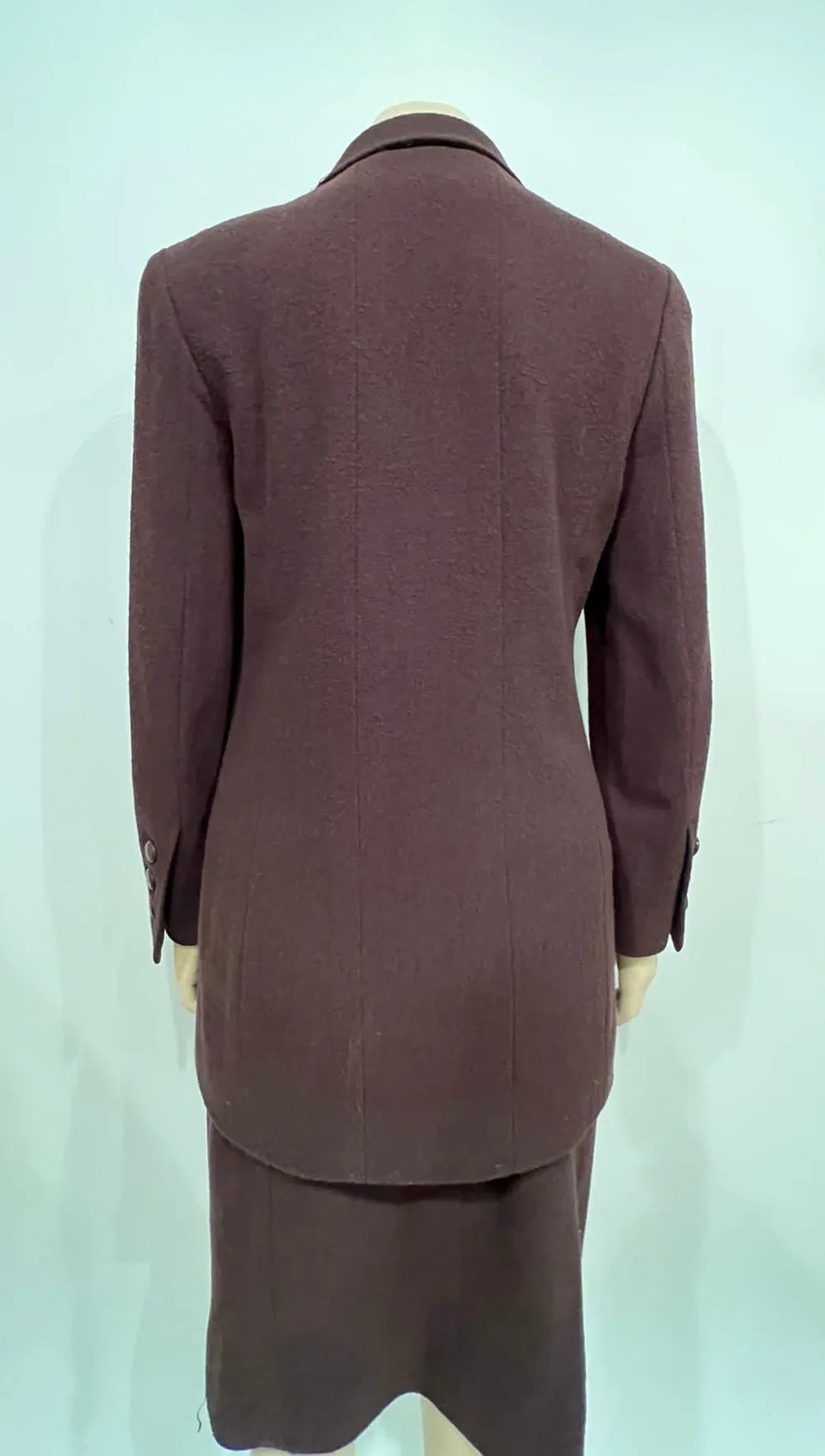 Classic Chanel Vintage 98A 1998 Fall Brown Skirt Suit FR 36 US 4