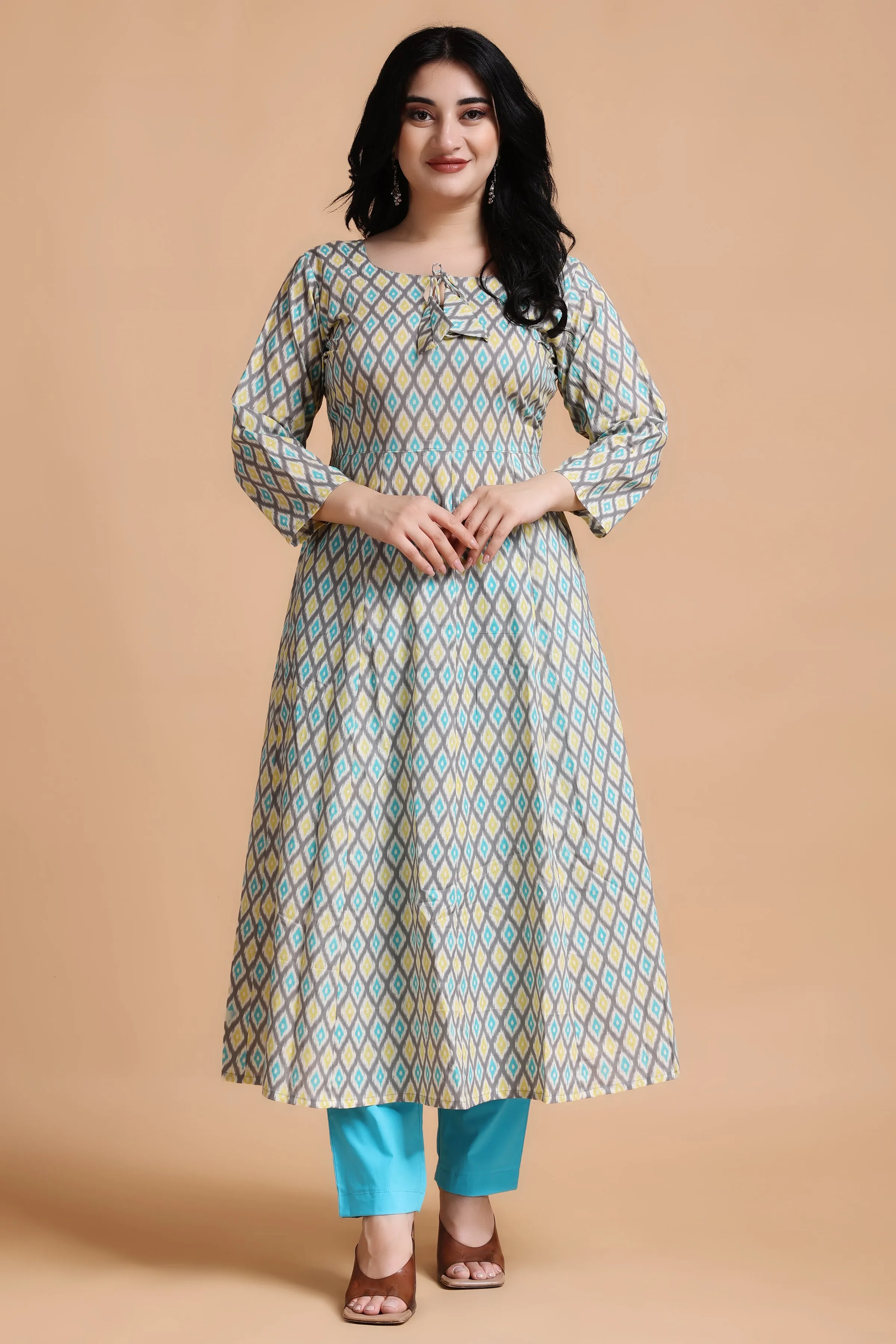 Color Crossroad Cotton Anarkali Kurta