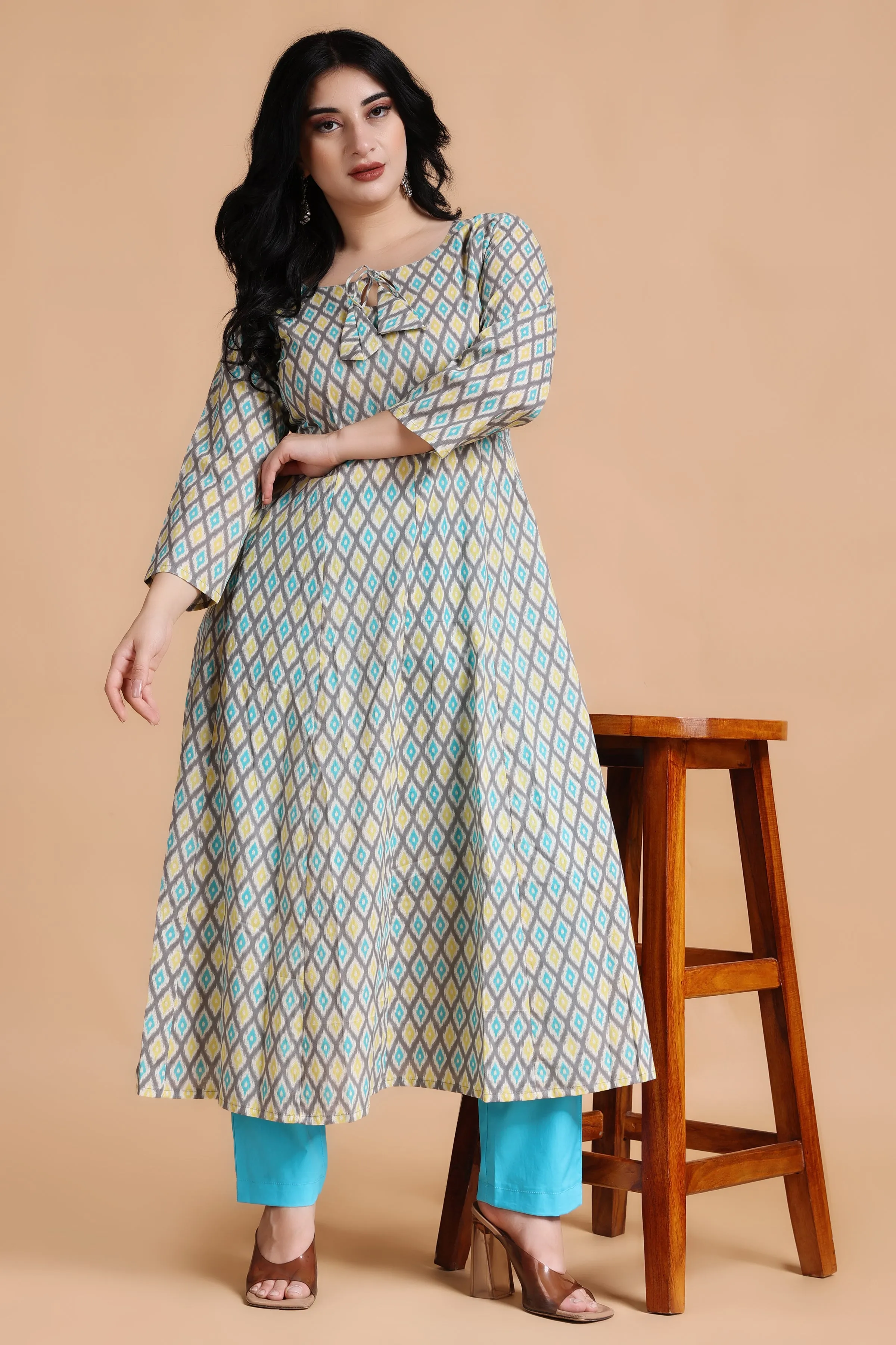 Color Crossroad Cotton Anarkali Kurta