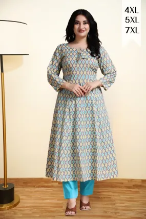 Color Crossroad Cotton Anarkali Kurta