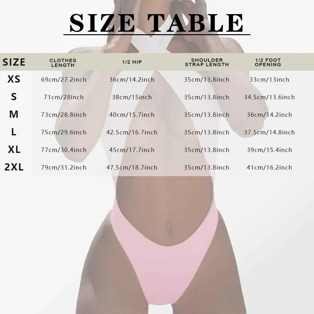 Custom Face Seamless Boyfriend Face Women's Halter High Cut One-Piece Swimsuit Custom Face Bathing Suit