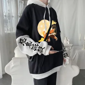 Demon Slayer Zenitsu Agatsuma Anime Oversized Long Hoodie