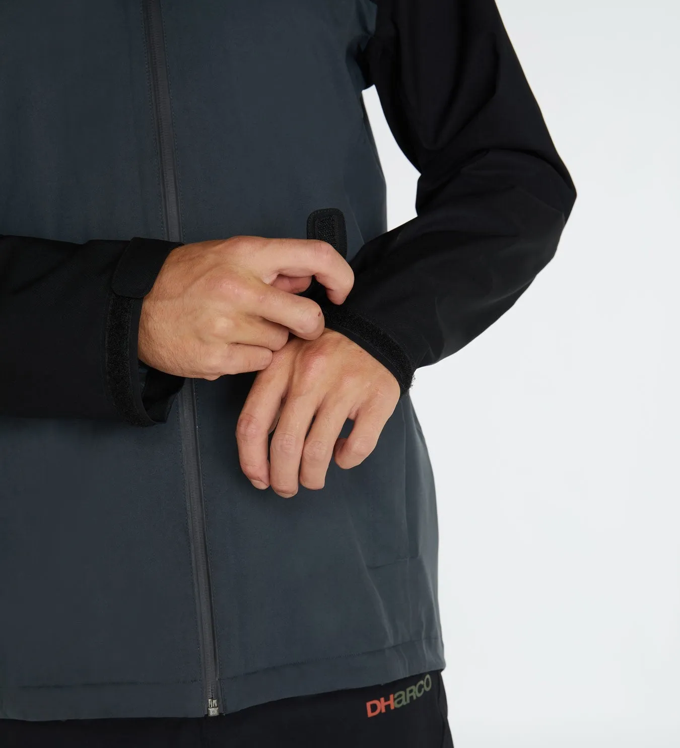 Dharco Mens Rain Jacket Black Grey