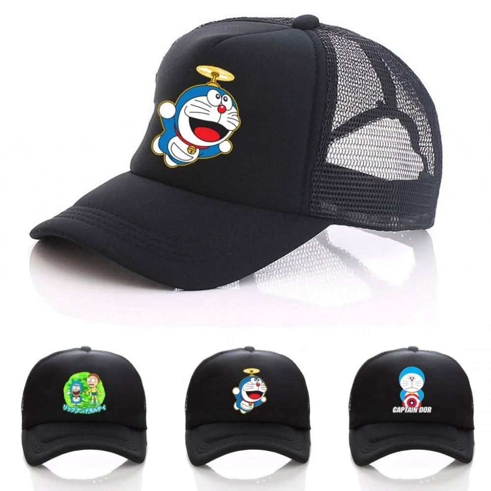 Doraemon Smiling Face Hat - Cartoon Anime Hip Hop Baseball Cap for Men and Women