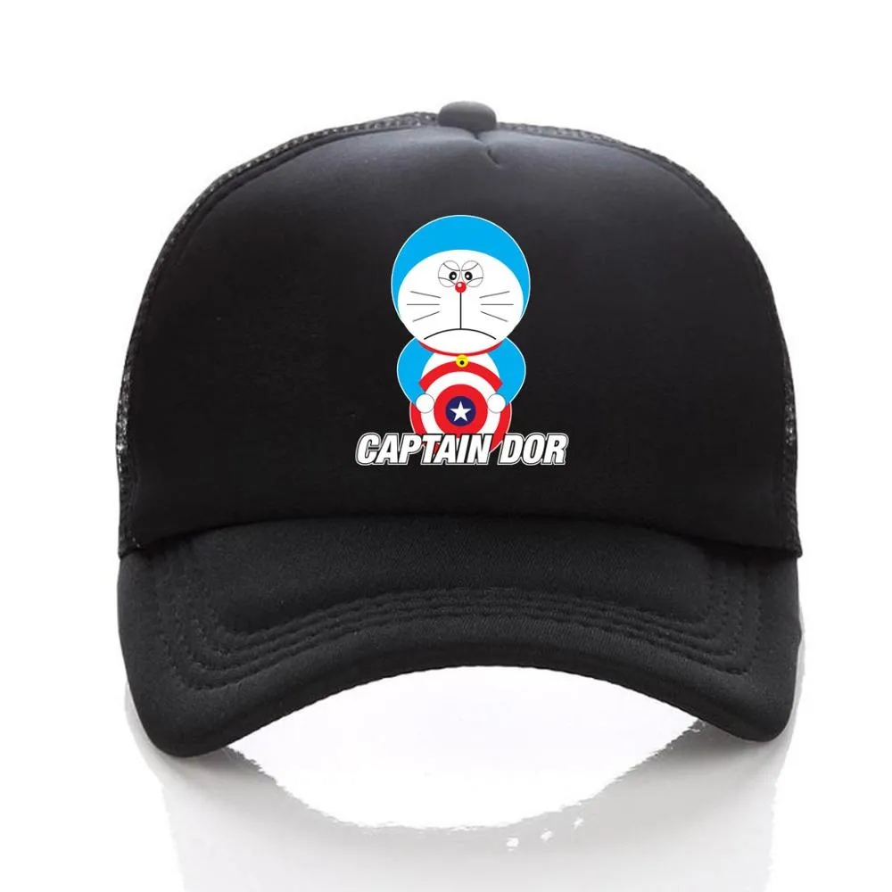 Doraemon Smiling Face Hat - Cartoon Anime Hip Hop Baseball Cap for Men and Women