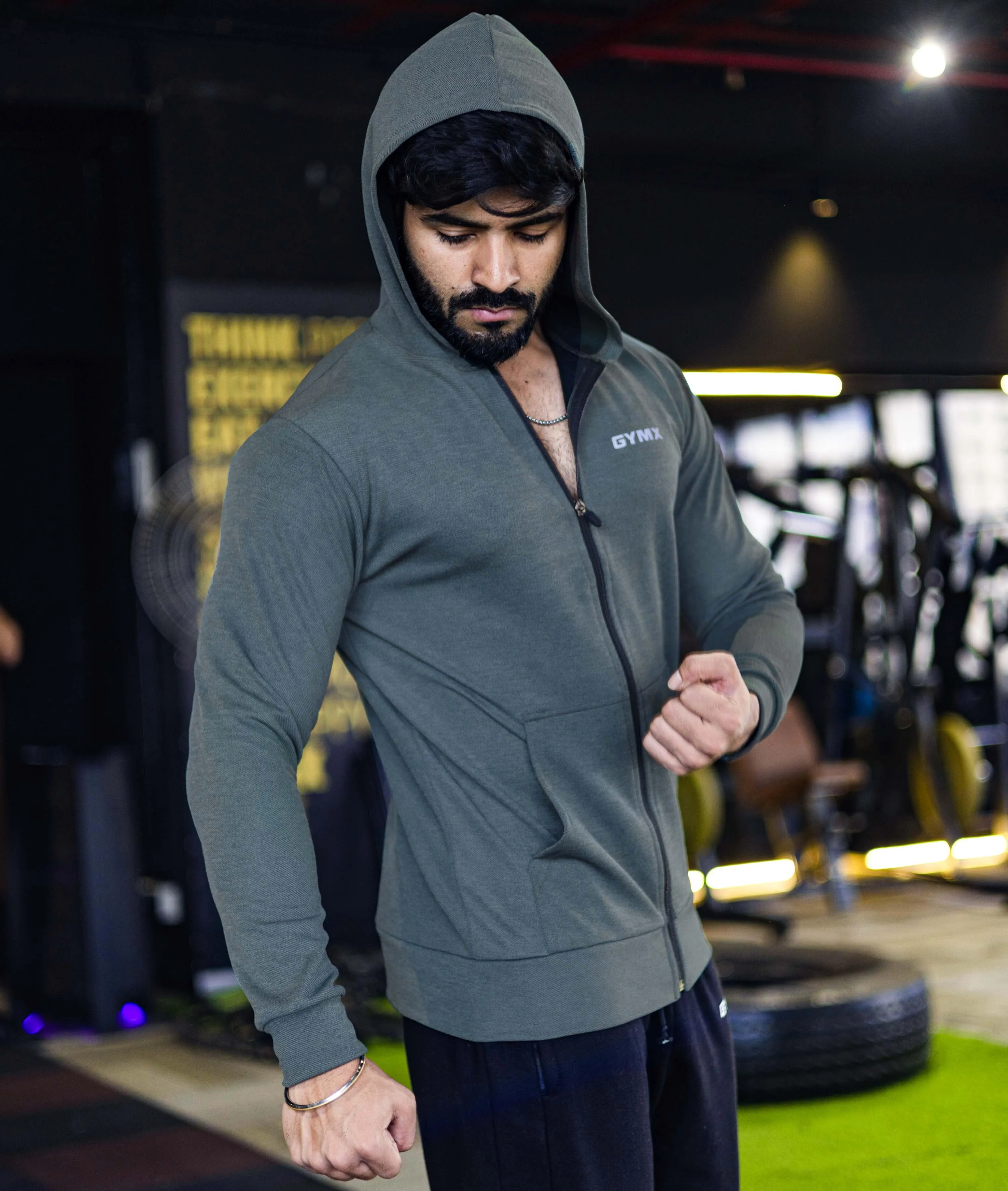 Gains GymX Hoodie: Slate Grey