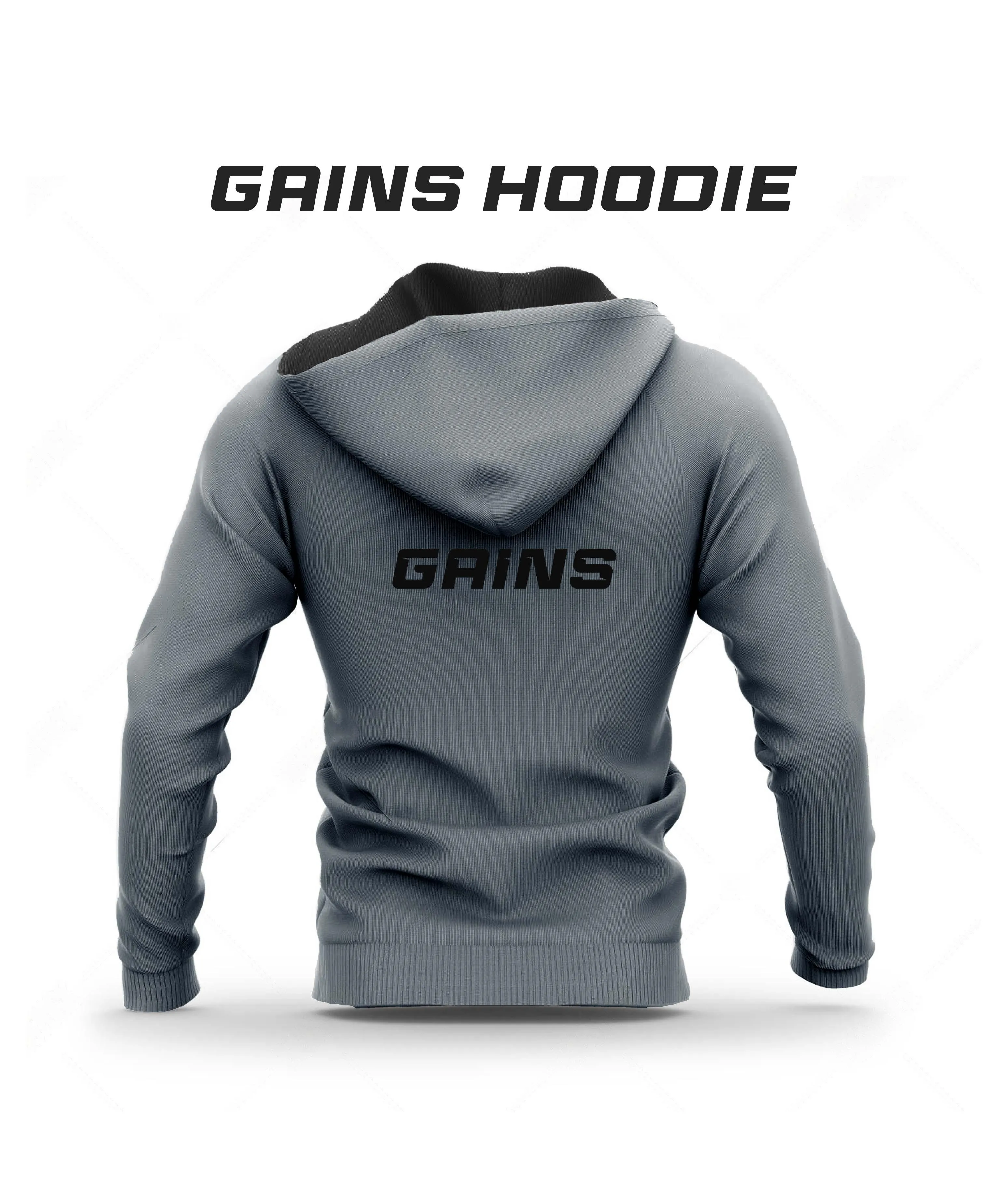 Gains GymX Hoodie: Slate Grey