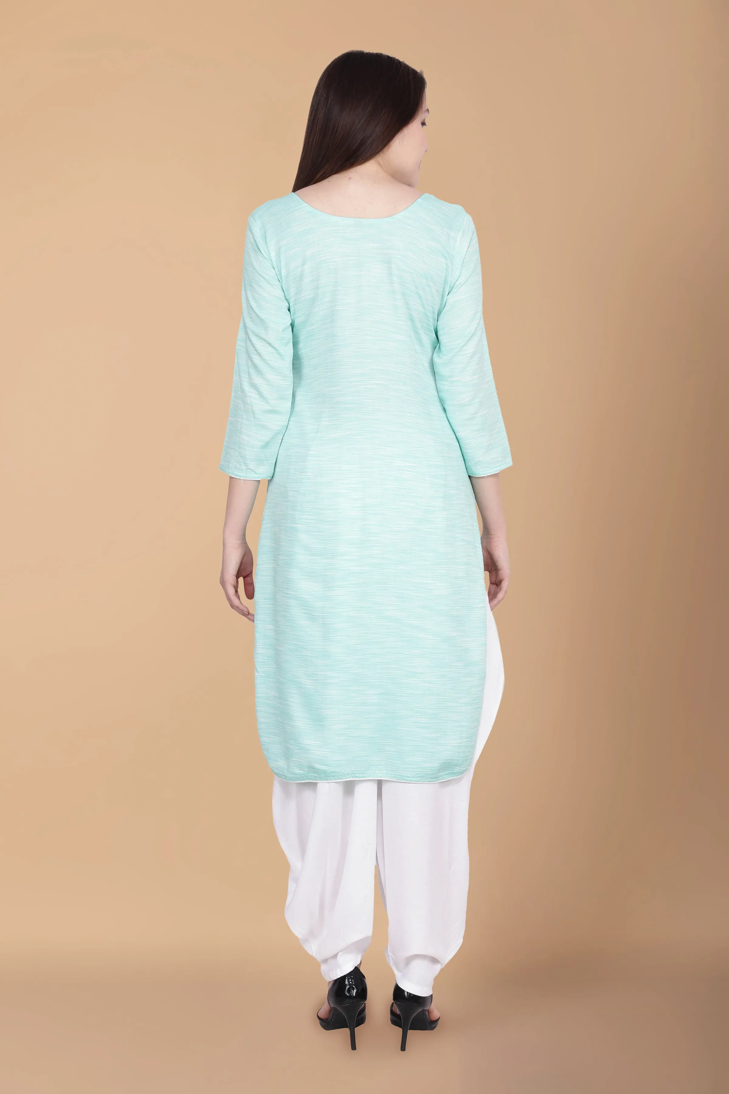 Green Rayon Kurta