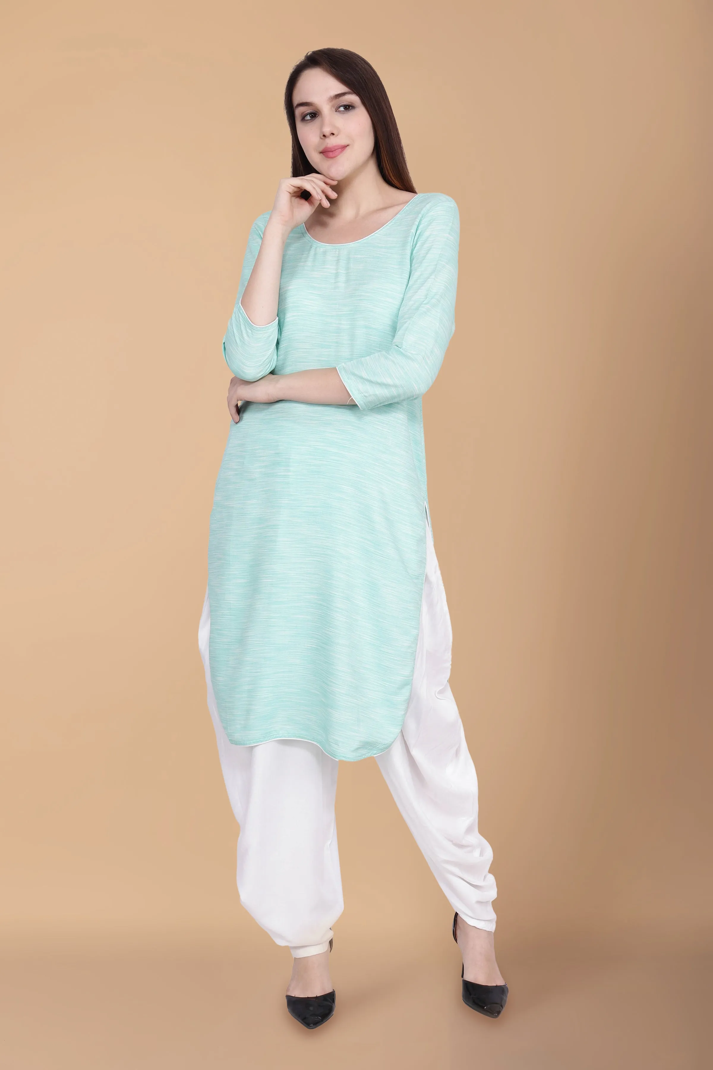 Green Rayon Kurta