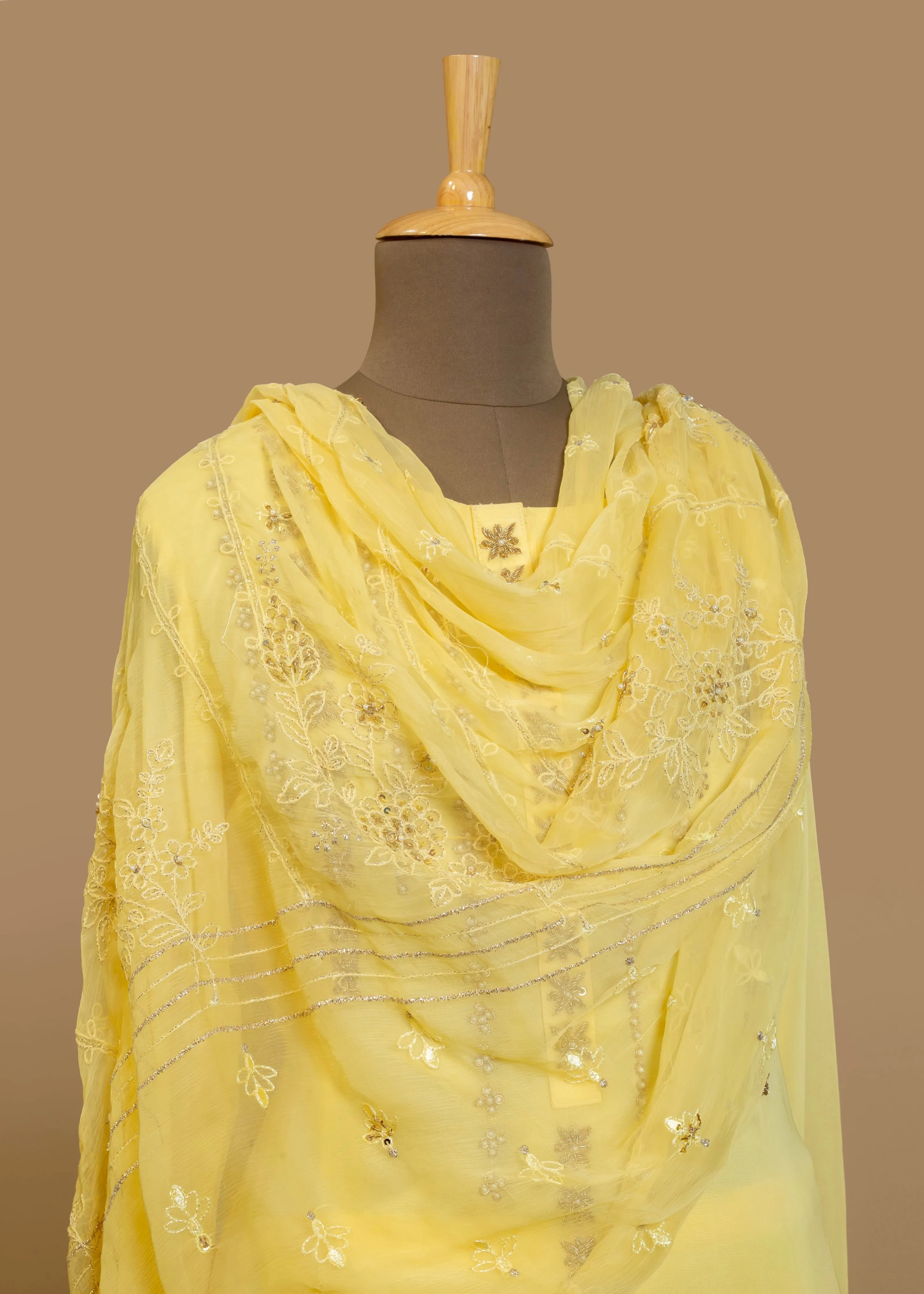 Hand Embroidered Georgette Summer Suit with Dupatta