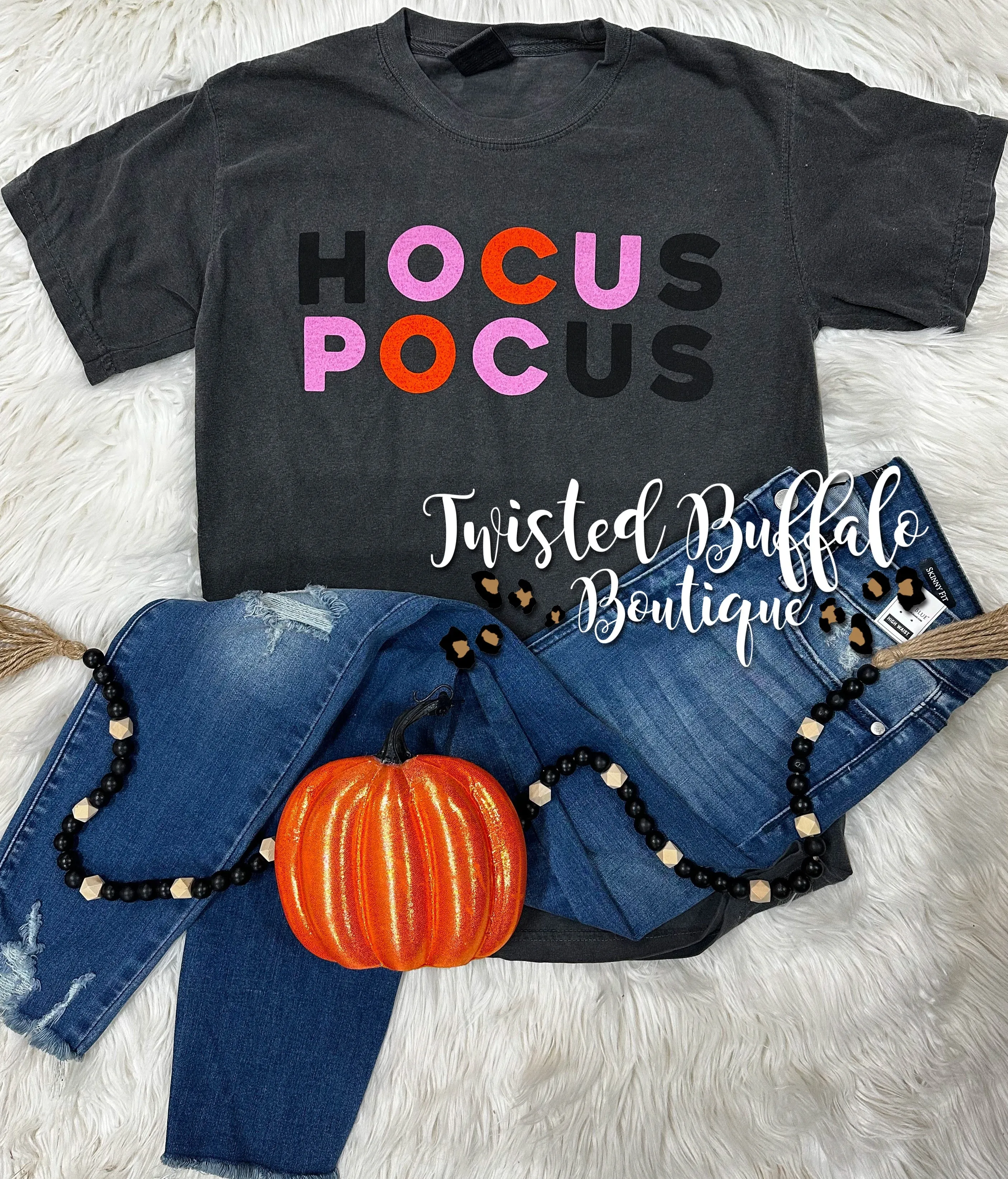 Hard to Focus {HOCUS POCUS} Charcoal Crew Neck Tee