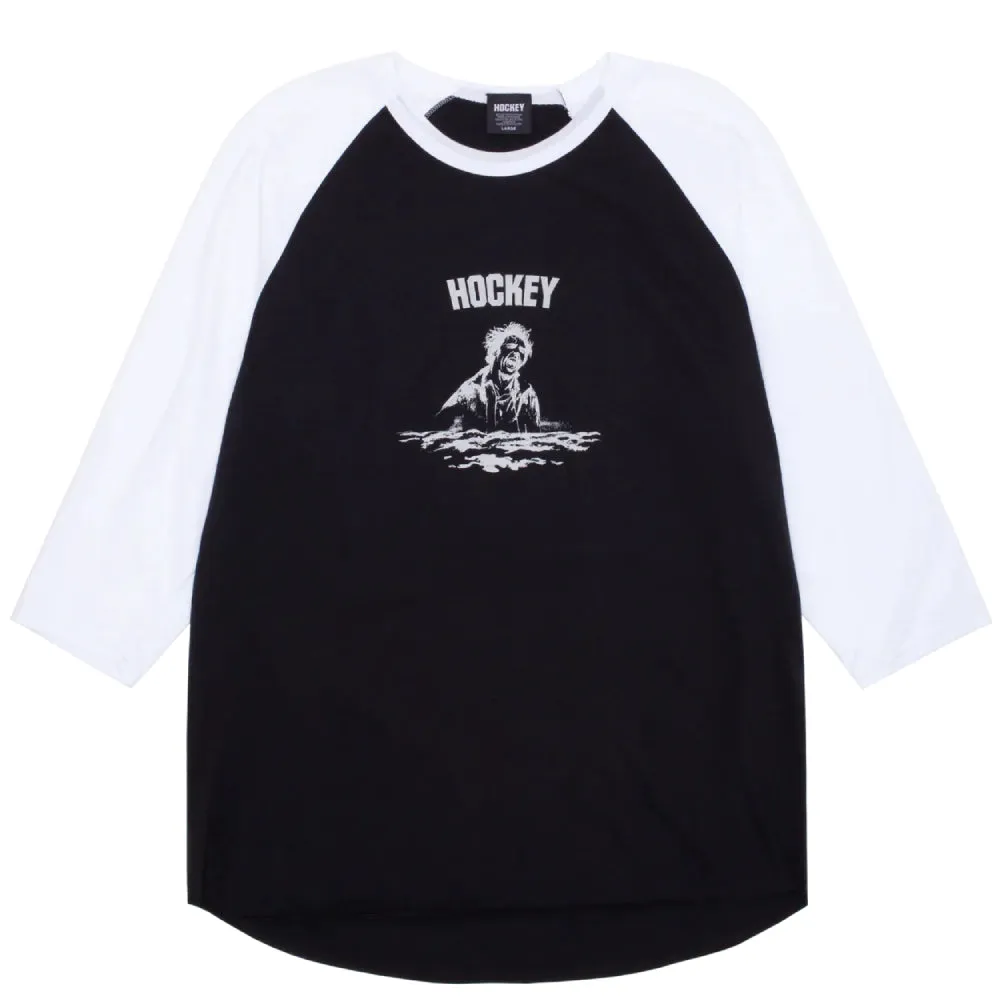 Hockey Surface Baseball T-Shirt Black/White