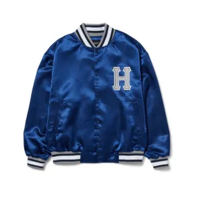 HUF Crackerjack Satin Baseball Jacket - Navy