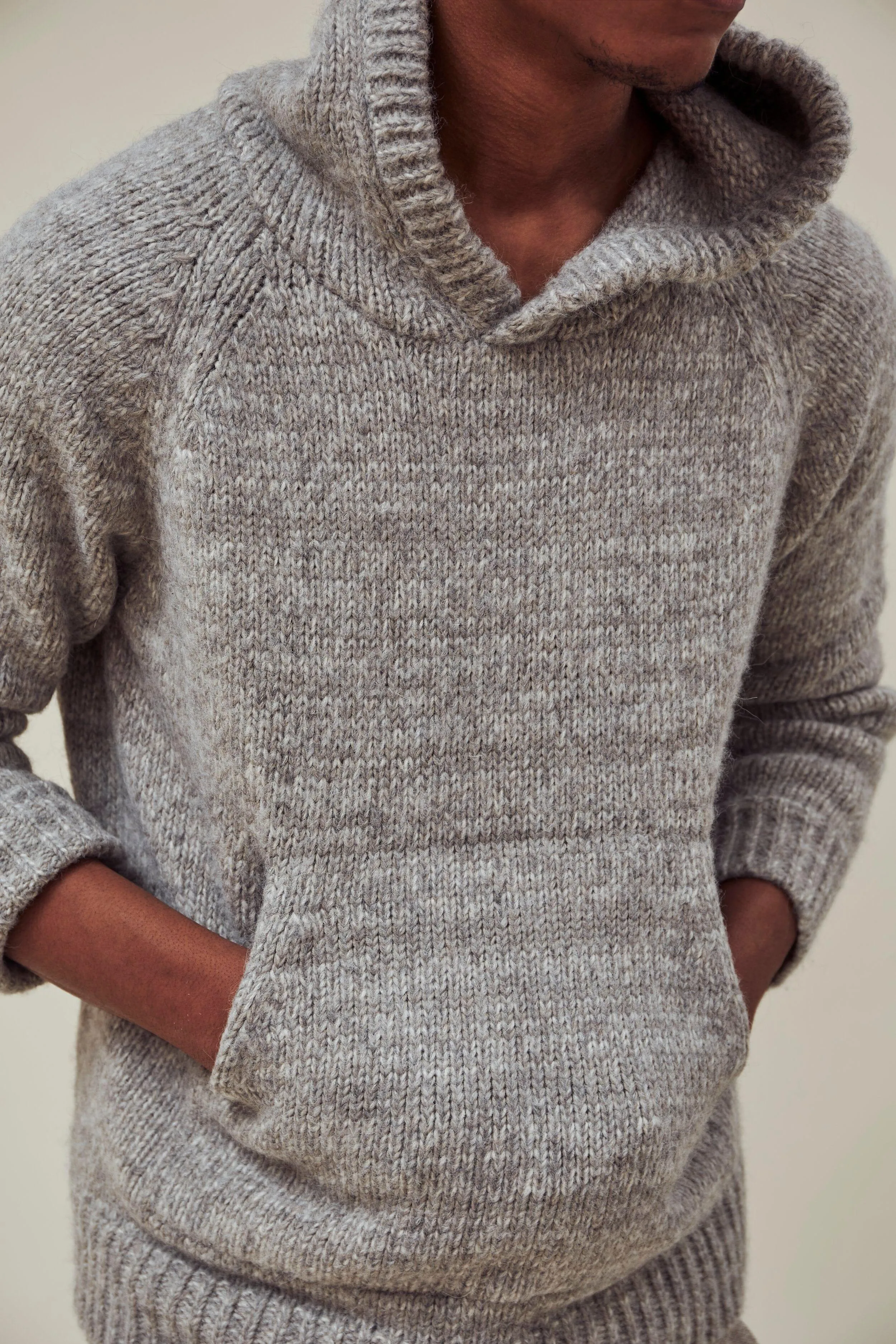 INDI ASH - Nova Hoody Grey Alpaca/Walnut