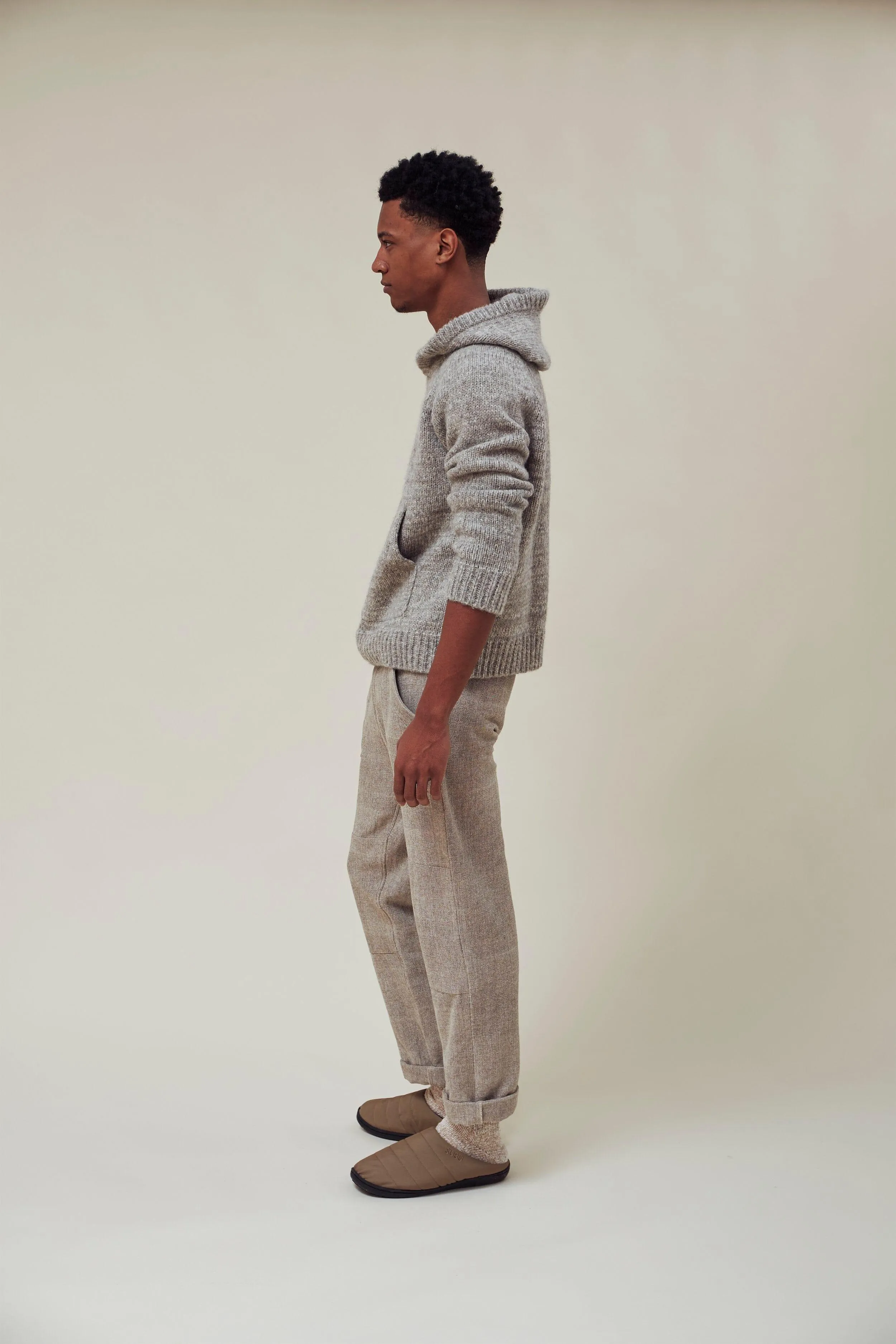 INDI ASH - Nova Hoody Grey Alpaca/Walnut