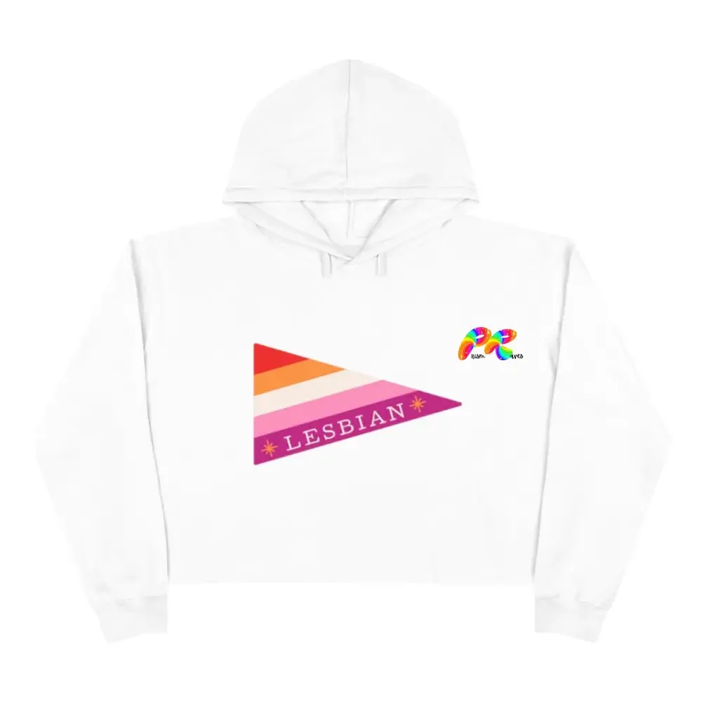 Lesbian Flag Crop Hoodie