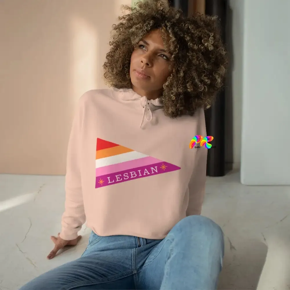 Lesbian Flag Crop Hoodie