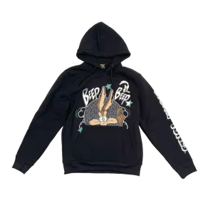 Looney Tunes Wile E Coyote Foil Print Hoodie (Black)