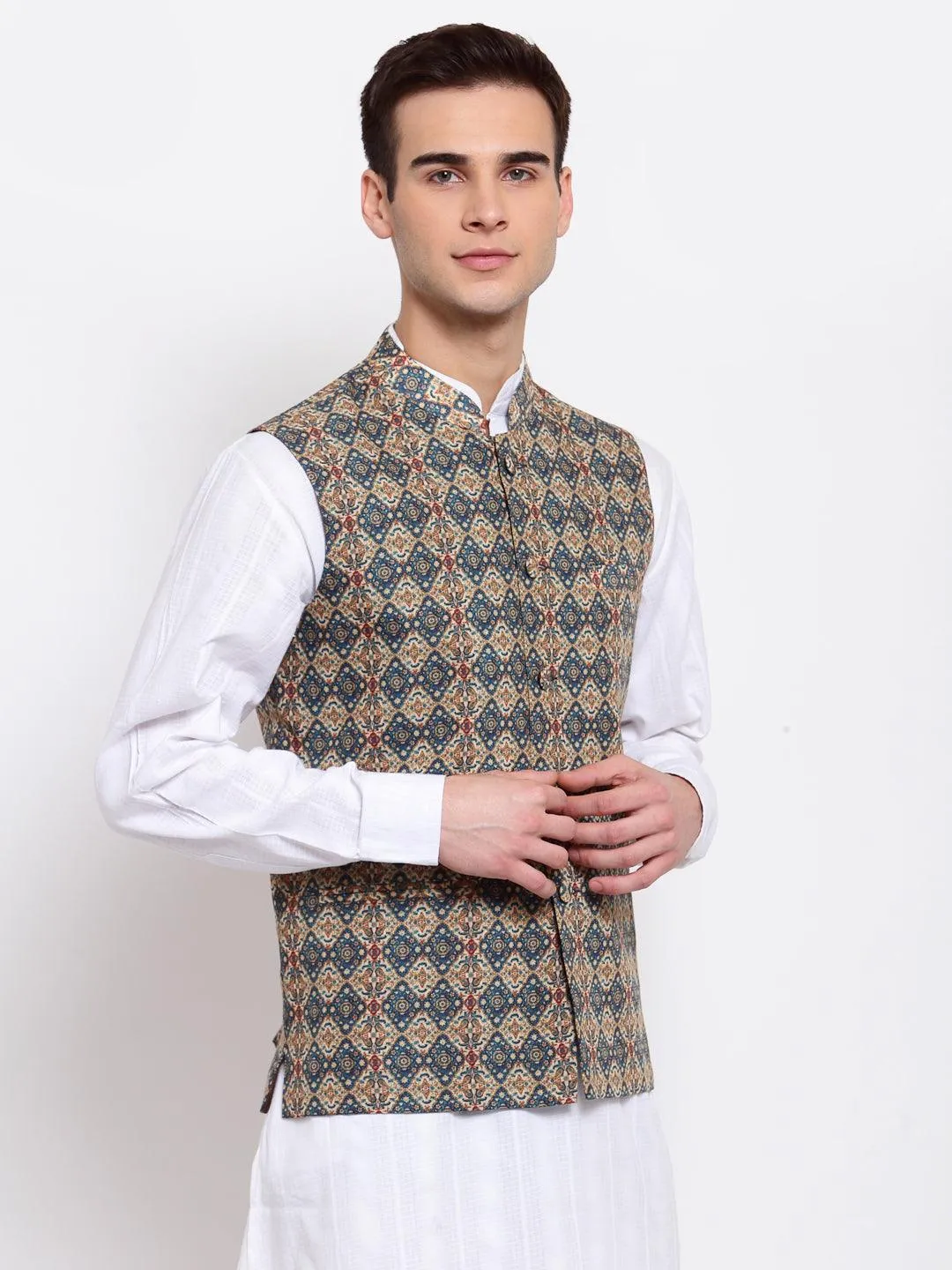 Mens Printed Nehru Jackets