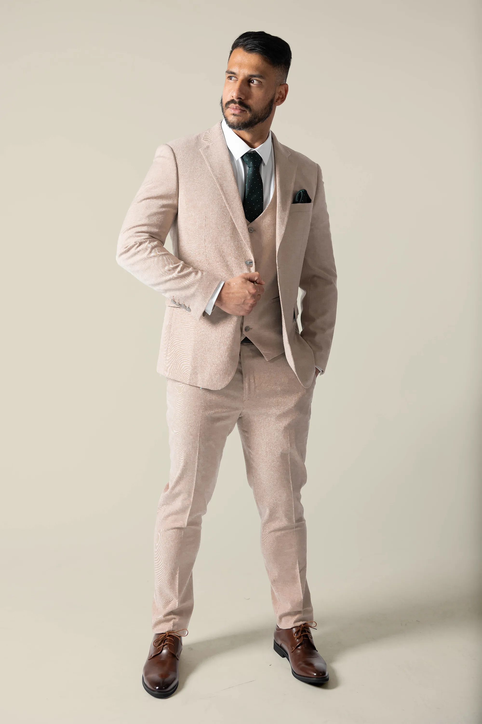 Mens Tan Suit