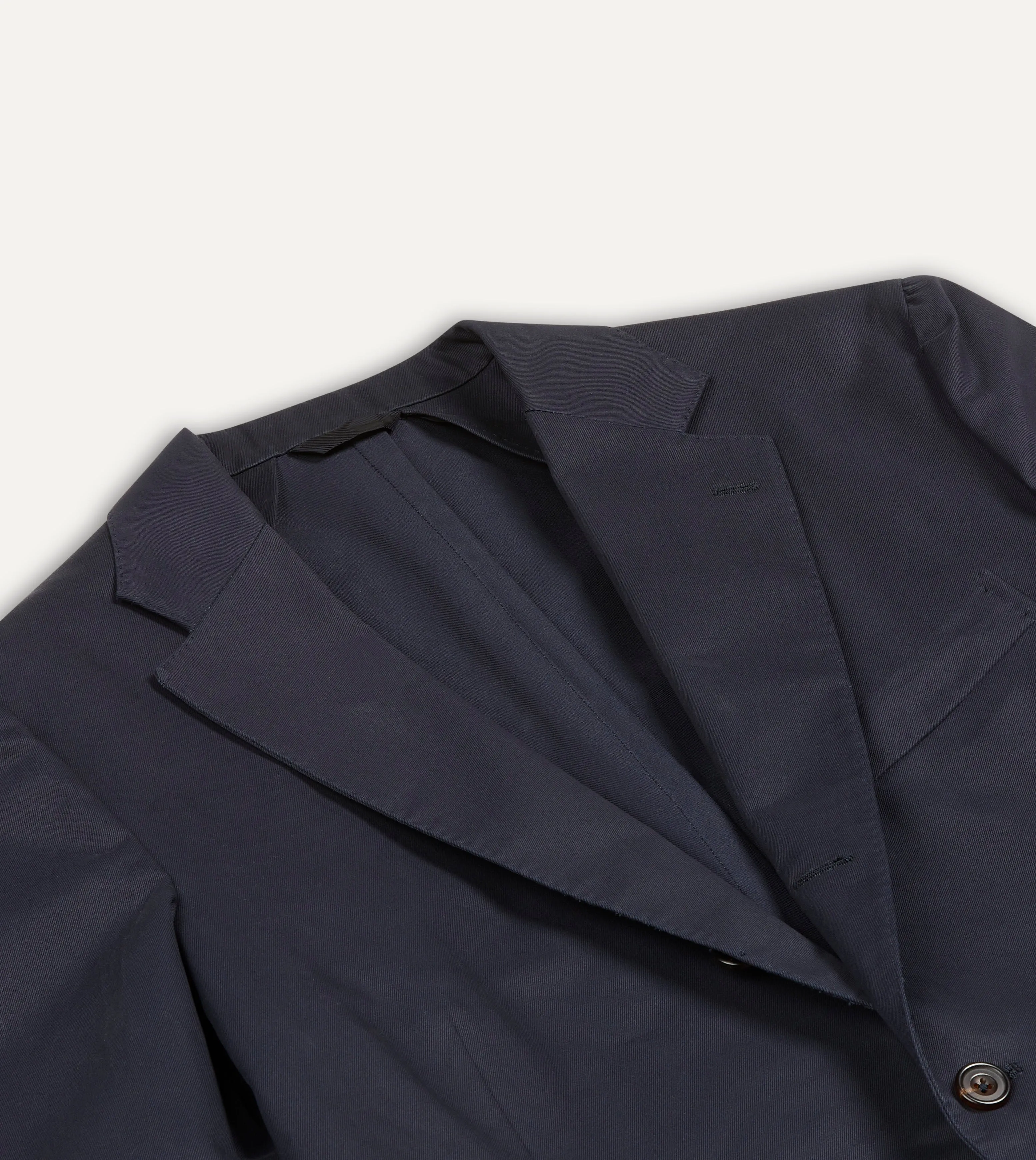 Navy Cotton Drill Tailored Jacket