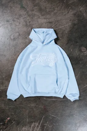 NEW 3D COLLEGE BABYBLUE SNAP BUTTON HOODIE