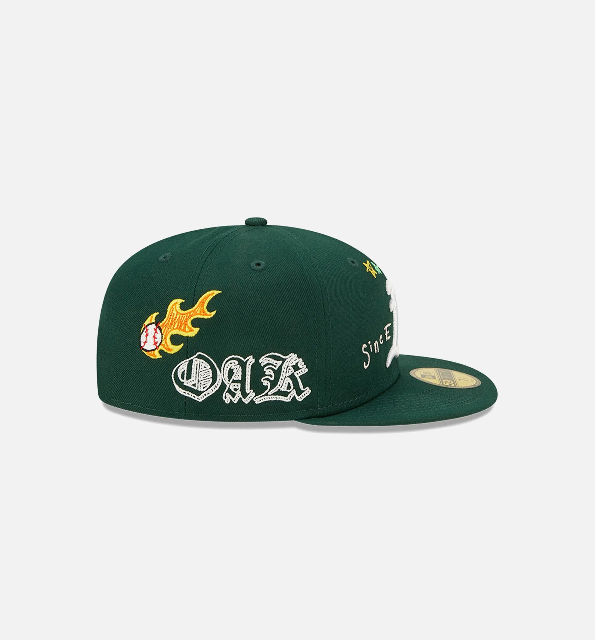 Oakland Athletics Scribble 59Fifty Fitted Cap Mens Hat - Green