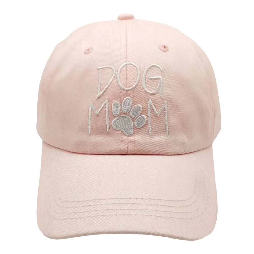 Paw Pointed Dog Mom Message Baseball Cap