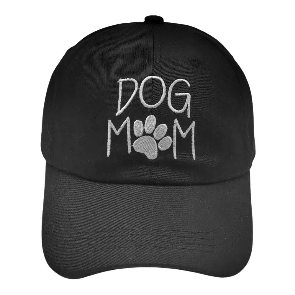 Paw Pointed Dog Mom Message Baseball Cap